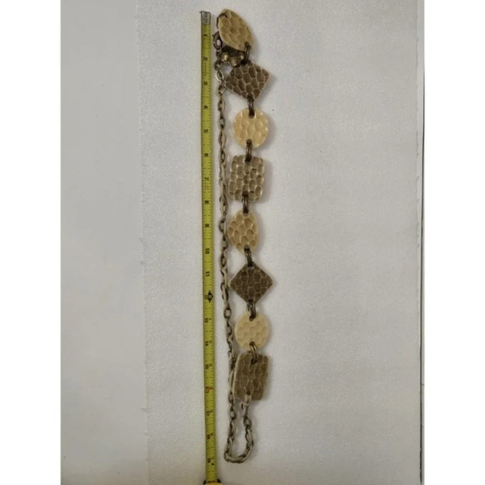 Chicos Belt Womens Hard Plastic Jewelry Design Brown Chain‎